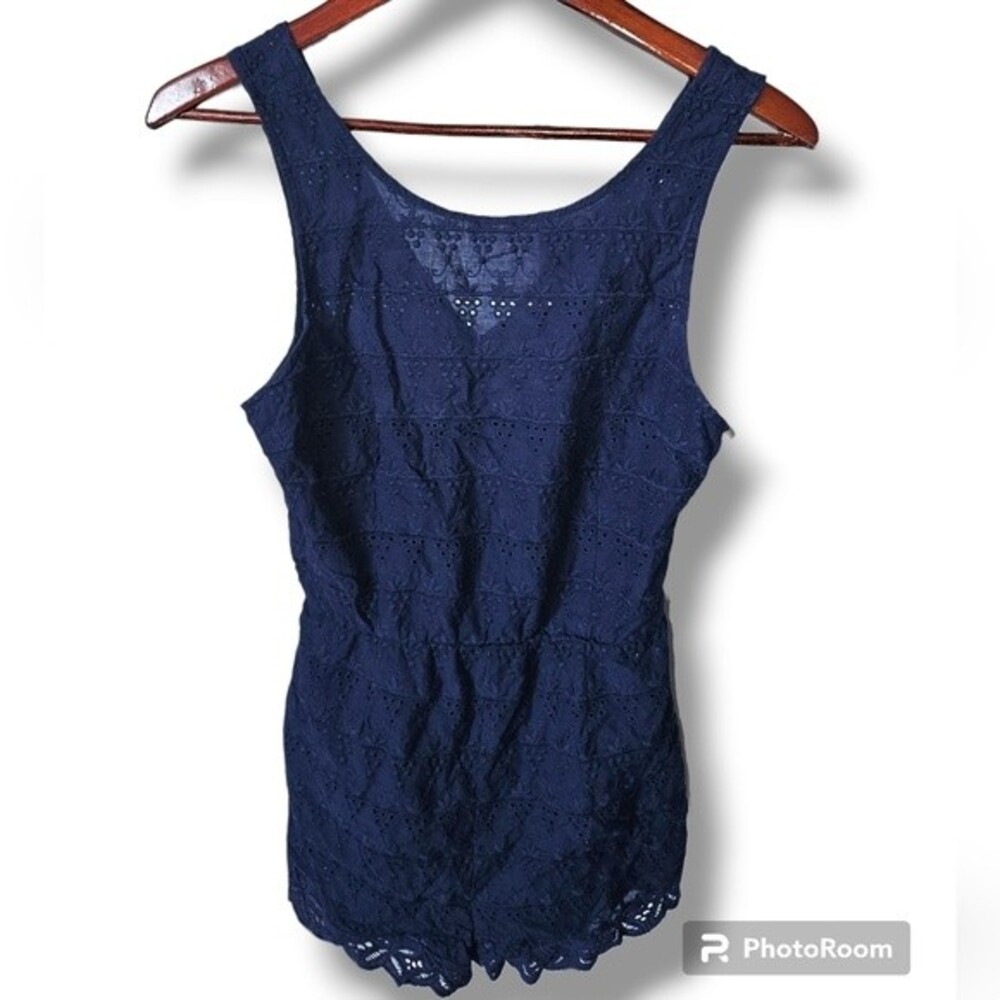 BB Dakota Navy Lace Romper